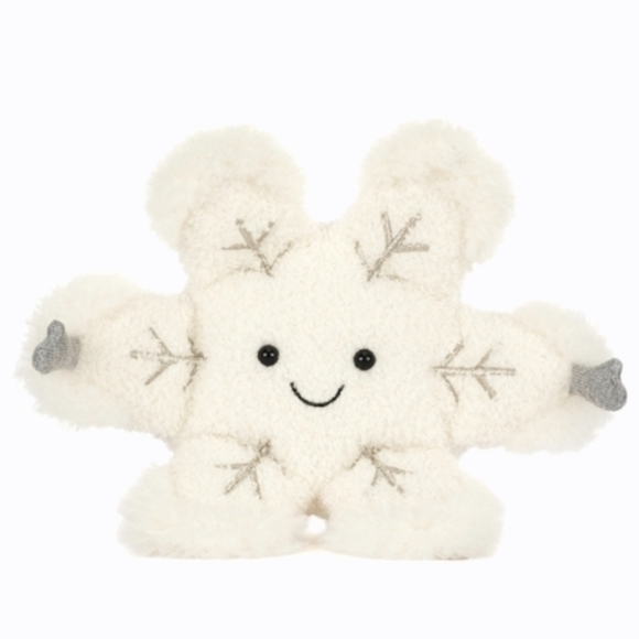 Jellycat Amuseables Snowflake Soft & Plush 6.3x8.3x5.5" BNWT Authentic - Picture 1 of 7